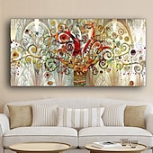 cheap Botanical/Floral Prints-Tree of life by Gustav Klimt Reproductions Wall Art Picture Scandinavian Canvas Poster and Print Painting for Modern Living Room