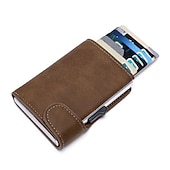 cheap Card Holders &amp; Cases-RFID Pop Up Credit Card Holder Wallet Men Business Card Case Slim Minimalist Trifold Credit Card Wallet for Women Card Holder Up