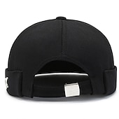 abordables Casquette de baseball pour homme-Unisexe Casquette Docker Chapeaux sans bord Noir Jaune Coton Voyage Plage Extérieur Vacances Plein Ajustable Mode