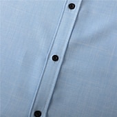 economico Casual da lavoro-Per uomo Camicia Camicia di lino Camicia in cotone e lino Camicia Estiva Camicia casual Camicia da Spiaggia Semplice Vacanza Casuale Nero Rosa Verde scuro Viola chiaro Manica Corta Bavero Estate