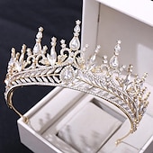 voordelige Accessoires voor haarstyling-luxe barokke kristallen bruids tiara&#039;s strass kroon bruids diadeem bruiloft haaraccessoires voor damesmode-sieraden