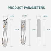 cheap Personal Care &amp; Health-Nail Clipper, Super Sharp Molybdenum Vanadium Steel Nail Clippers for Thick Nails, Wide Jaw Opening No Splash Fingernail Cutters Long Handle with Catcher File (Flat)