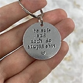 halpa Riipukset ja koristeet-henkilökohtainen lahja pariskunnille - ruostumattomasta teräksestä laserkaiverrettu ajoturvallinen avaimenperä - täydellinen ystävänpäivään!