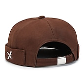 abordables Casquette de baseball pour homme-Unisexe Casquette Docker Chapeaux sans bord Noir Jaune Coton Voyage Plage Extérieur Vacances Plein Ajustable Mode