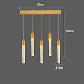 economico Luci Isola cucina-lampada a sospensione a led dimmerabile 1/2/4/5/8 testa lampada moderna in cristallo per isola da cucina, illuminazione a sospensione regolabile per isola cucina, lampadario a led in oro nero per sala