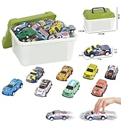 economico Anti-stress-secchio di stoccaggio collezione edizione 30 auto da corsa in lega auto in lamiera di ferro auto a rimbalzo più auto in lega auto classiche con scocca in ferro