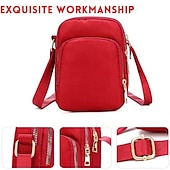 economico Borse a Tracolla-borsa a tracolla multitasche rossa da donna – borsa a tracolla leggera e versatile per l&#039;uso quotidiano e i viaggi