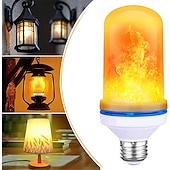 זול נורות כדוריות לד-led e27 להבה נורת אש מנורת תירס נורת תירס מהבהבת אור led דינמי אפקט להבה 85-265v לתאורת בית