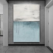 Handmade Hand Painted Oil Painting Wall Beige and Black Abstract Oil Painting Original Acrylic Painting on Canvas Modern Minimalist Art for Bedroom Decor Rolled Canvas No Frame Unstretched 22