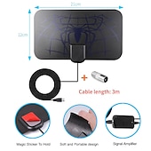 abordables Cajas de TV-Antena de tv digital 8k 4k para receptor de tv global amplificador de señal dvb t2 para smart tv rv antena de coche al aire libre canal libre