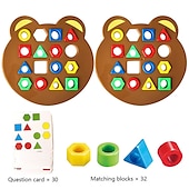 olcso Fejlesztőjátékok-barkácsolás gyerekeknek geometriai alakzat színillesztés 3d puzzle baba montessori játékok tanulás oktatási interaktív harci játék játékok gyerekeknek