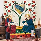 economico Arazzo Medievale-Arazzo Medievale Wall Art Grande Arazzo del Medioevo Muro Decorazione Fotografica Sfondo Coperta Tenda Decorazione Casa Camera da Letto Soggiorno