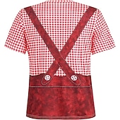 economico Abbigliamento Grafico-T-shirt Lederhosen 3D Bavarese Stile da Strada Corte Grafico per Per uomo Adulti Stampa 3D  per Birra Oktoberfest Feste Casual Quotidiano