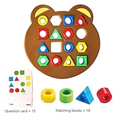 olcso Fejlesztőjátékok-barkácsolás gyerekeknek geometriai alakzat színillesztés 3d puzzle baba montessori játékok tanulás oktatási interaktív harci játék játékok gyerekeknek