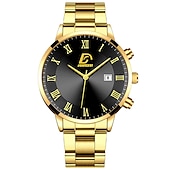 cheap Quartz Watches-Fashion Mens Watches Luxury Calendar Date Quartz Clock Big Dial Men Business Stainless Steel Mesh Belt Watch Relojes Masculino