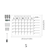 preiswerte Wand-Dekor-1 Stück Wand-Acryl-Wochenplaner-Tafel, klar, trocken löschbar, Kalenderplaner, wiederverwendbar, wöchentlich, täglich, To-do-Liste, Basteltisch