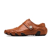 preiswerte Sneaker für Herren-Herren-Loafer aus Kunstleder zum Hineinschlüpfen mit rutschfester Sohle, handgenähte Mokassins für Spaziergänge im Freien, Reisen und den Alltag