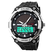 abordables Relojes digitales-Reloj deportivo SKMEI solar digital LED reloj militar para hombres moda casual electrónica cronógrafo reloj de caucho reloj masculino