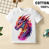 Chlapecké 3D Grafika Zvíře Drak Tričko Košilky Krátký rukáv 3D tisk Léto Jaro Aktivní Sportovní Módní 100% bavlna Děti 3-12 let Venkovní Ležérní Denní Běžný levne 3D zvířata pro chlapce-Chlapecké 3D Grafika Zvíře Drak Tričko Košilky Krátký rukáv 3D tisk Léto Jaro Aktivní Sportovní Módní 100% bavlna Děti 3-12 let Venkovní Ležérní Denní Běžný
