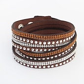 billige Armbånd og armringer-Dame Vintage Armbånd Vevet Armband Retro Mote Veving Mote Enkel Elegant Ferie Lær Armbånd Smykker Svart / Hvit / Rosa Til Fest &amp; Aften Gave Ferie Bursdag Festival