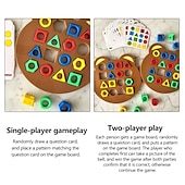 olcso Fejlesztőjátékok-barkácsolás gyerekeknek geometriai alakzat színillesztés 3d puzzle baba montessori játékok tanulás oktatási interaktív harci játék játékok gyerekeknek