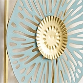abordables décoration murale en métal-Décoration murale 1pc, décoration murale en métal conçue avec une feuille de lotus, décoration murale suspendue rustique, art mural en métal de ferme, décoration murale moderne pour le bureau de la chambre à coucher du salon