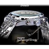 cheap Mechanical Watches-JARAGAR Mechanical Watch for Men Aviator Series Military True Men Sport Automatic Watch Luxury Stainless Steel Mechanical Male Clock Hour Luminous Wristwatch Blue Glass