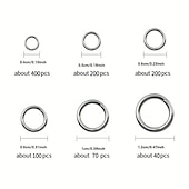 preiswerte Perlenherstellungsset-1010 Biegeringe, Biegeringe zur Schmuckherstellung, 6 Größen, geteilter Ring mit 1 Biegering-Öffnungs-/Schließwerkzeug für die Schmuckherstellung oder Reparatur von Halsketten, Ohrringen, Armbändern