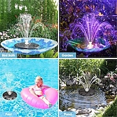 abordables Éclairage subaquatique-Flottant solaire bain d&#039;oiseau fontaine d&#039;eau lumières jardin cascade fontaine étang panneau solaire alimenté pompe à eau décoration de jardin
