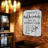 economico segno di latta in metallo-1pc sarcastico metallo targa in metallo decorazione del bagno decorazione della parete segni questo è il bagno non è un internet 20x30cm/8&#039;&#039;x12&#039;&#039;