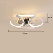 cheap Ceiling Fan Lights-LED Ceiling Fans Dimmable with Remote Contral Flower Design 55cm Flush Mount Ceiling Lamp Acrylic Lampshade Chandelier Bedroom Living Room