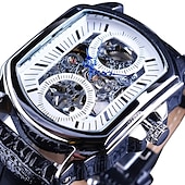 voordelige Mechanische Horloges-forsining retro heren mechanisch horloge luxe mode zakelijk automatisch skelet polshorloge heren mechanisch waterdicht horloge klok heren