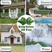 cheap Artificial Plants-1pc Artificial Ivy Privacy Fence Screen 40 X 120 UV-Anti Fake Leaves Vines Grass Wall for Patio Balcony Privacy Garden Wedding Decoration