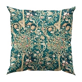 billige blomster- og plantestil-4.0 stk Polyester Putecover, Trykt mønster Enkel Fritid Kvadrat Tradisjonell Klassisk