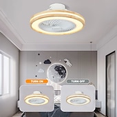 cheap Ceiling Fan Lights-LED Ceiling Fans with lights Dimmable with Remote Contral 20&quot; Flush Mount Ceiling Lamp Acrylic Lampshade Chandelier Bedroom Living Room 110-240V