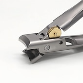 cheap Personal Care &amp; Health-Nail Clipper, Super Sharp Molybdenum Vanadium Steel Nail Clippers for Thick Nails, Wide Jaw Opening No Splash Fingernail Cutters Long Handle with Catcher File (Flat)