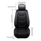 economico Coprisedili per auto-Tappetino per Copertura Sedile Auto Anteriore Universale in PU Pelle 5D StarFire Impermeabile Protettore per Sedile Auto Traspirante