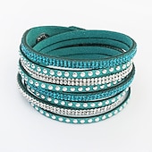 billige Armbånd og armringer-Dame Vintage Armbånd Vevet Armband Retro Mote Veving Mote Enkel Elegant Ferie Lær Armbånd Smykker Svart / Hvit / Rosa Til Fest &amp; Aften Gave Ferie Bursdag Festival