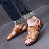 billiga Avslappnade sandaler-Herr Sandaler Inneskor Komfortsandaler Promenad Ledigt Strandstil Dagligen Strand PVC Vattentät Andningsfunktion Bekväm Loafers Gul Brun Sommar