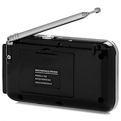 رخيصةأون مشغل MP3-مكبر صوت وسائط راديو رقمي محمول am fm مشغل موسيقى mp3 يدعم بطاقة tf / قرص USB مع شاشة عرض LED ووظيفة مصباح يدوي في حالات الطوارئ