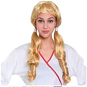 Oktoberfest Beer Cosplay Wigs Blonde Pig Tail Wig Cheerleader School Girl Bavarian Beer Girl Fancy Dress Costume Accessory3