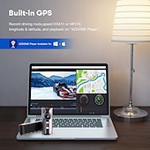 abordables DVR pour voiture-Caméra de tableau de bord azdome m550 3 canaux, caméra de tableau de bord de voiture à trois voies avant intérieur arrière, double canal 4k + 1080p avec vision nocturne gps wifi ir