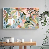 billiga Blom- och växtmålningar-handgjord oljemålning canvas väggkonst dekoration modern abstrakt blomma för heminredning rullad ramlös osträckt målning