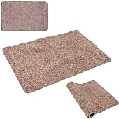 economico Tappeti e zerbini-zerbino magico marrone super assorbe il fango tappetino porta posteriore in gomma antiscivolo per interni esterni a basso profilo lavabile in lavatrice raschietto per scarpe per animali domestici