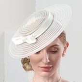 olcso Partikalapok-fejpántok kalapok tüll szalma tál / cloche sapka csészealj kalap cilinder tea party lovasverseny romantikus brit csípős fejdísz fejfedő
