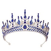 voordelige Accessoires voor haarstyling-luxe barokke kristallen bruids tiara&#039;s strass kroon bruids diadeem bruiloft haaraccessoires voor damesmode-sieraden