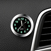 voordelige Autohangers &amp; Ornamenten-Mini Digitale Auto Klok Lichtgevende Plak-uithandige Dashboard Klok Quartz Mechanica Auto Interieur Accessoire