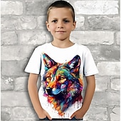billiga Pojkens 3D-djur-Pojkar 3D Grafisk Djur Panda T-shirt Kortärmad 3D-tryck Sommar Vår Aktiv Sport Mode Polyester Barn 3-12 år Utomhus Ledigt Dagligen Normal