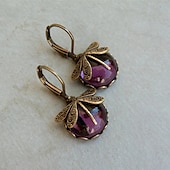 abordables Pendientes-Mujer Pendiente Estilo retro Libélula Vintage Fresco Aretes Joyas Granate / Piedra lunar / Azul vaquero Para Boda Fiesta 2 piezas