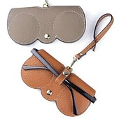 cheap Jewelry &amp; Cosmetic Storage-Leather Glasses Case Sunglasses Pouch, Portable Eyeglass Carrying Case, Cute men &amp; women, Multicolour